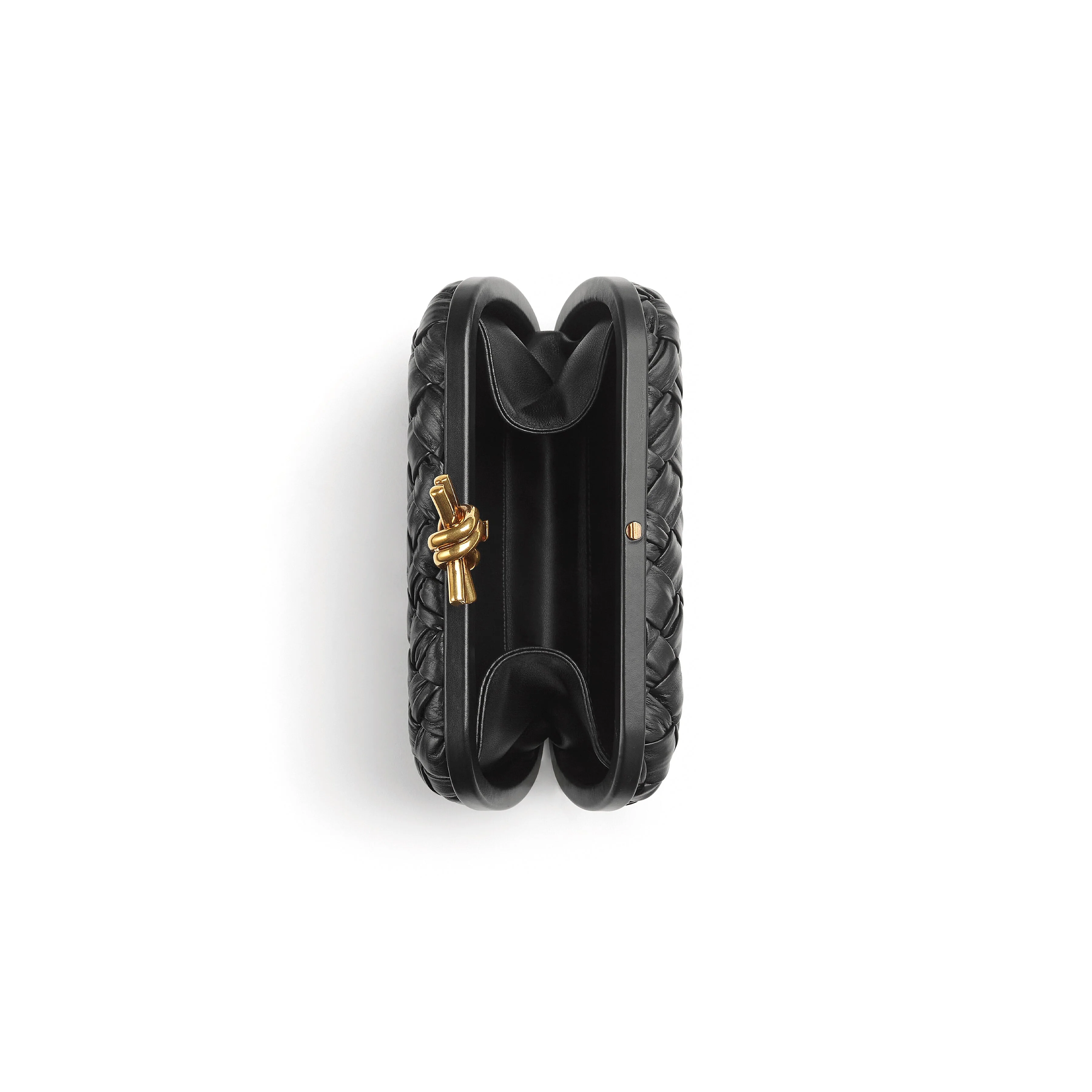 Bottega Veneta: Knot Minaudière Bag (Black) - Image 3
