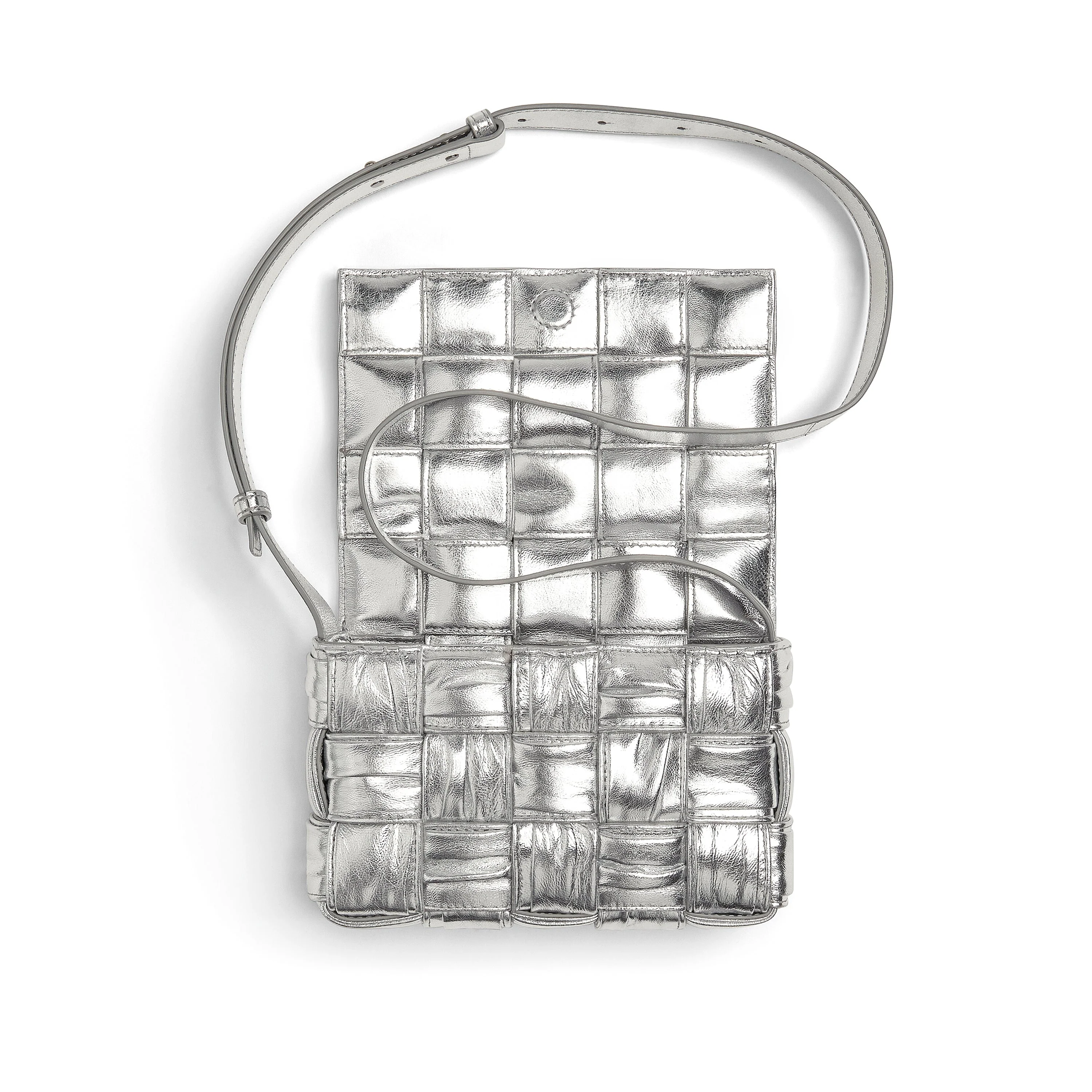 Bottega Veneta: Small Cassette Bag (Silver) - Image 3