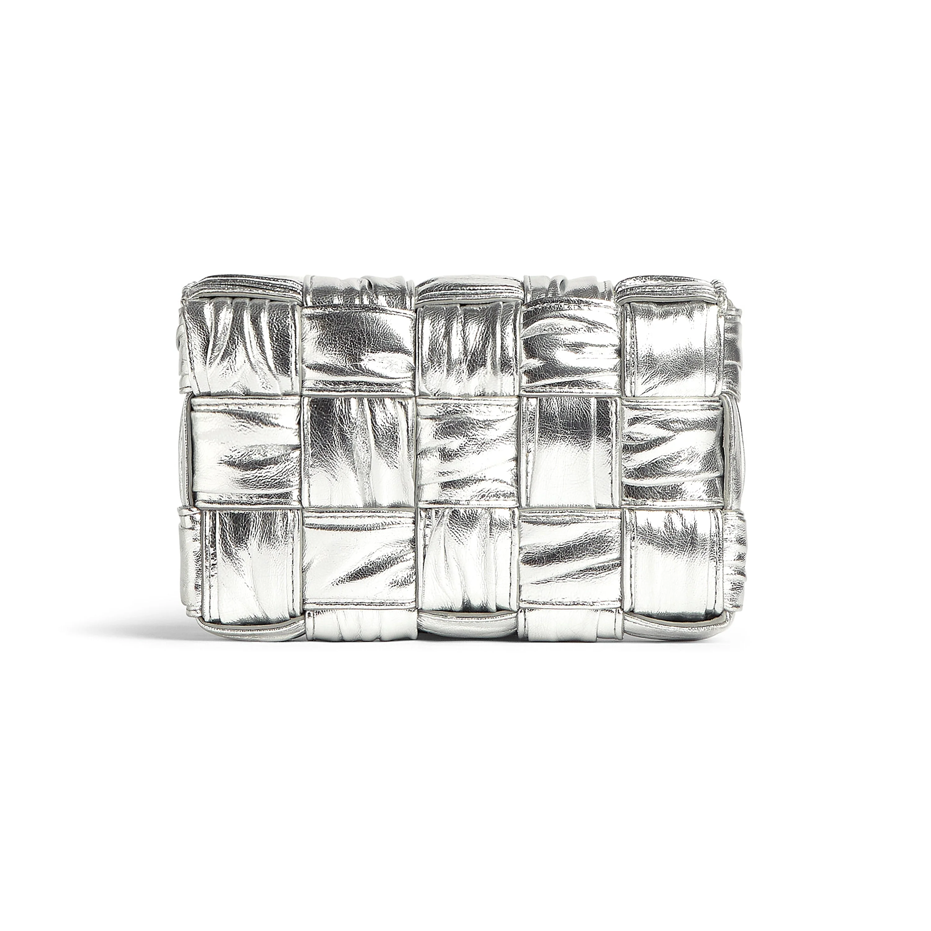 Bottega Veneta: Small Cassette Bag (Silver) - Image 4