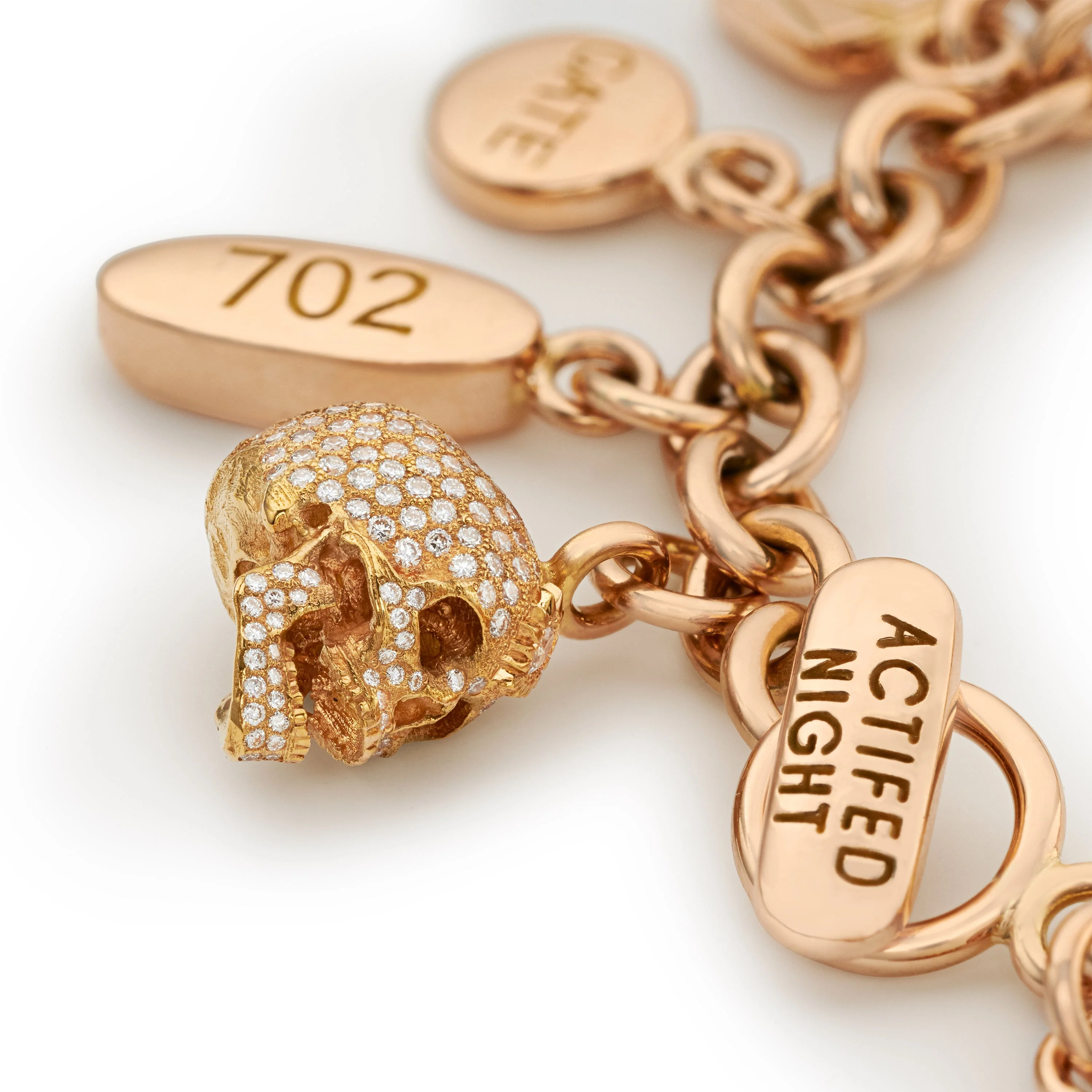 Damien Hirst: Pill Bracelet with Diamond Skull (Rose Gold) - Image 3